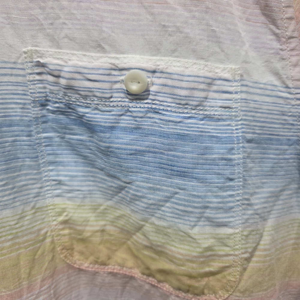 Tommy Bahama Mens Button Down Camp Shirt Short Sleeve Pastel Stripe Size XL. - Picture 3 of 9